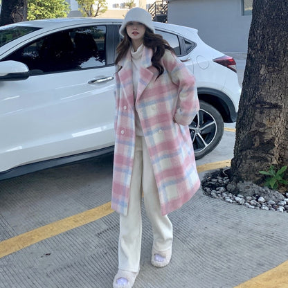 Plaid Wool Coat