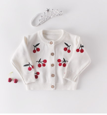 Embroidered White Cardigan