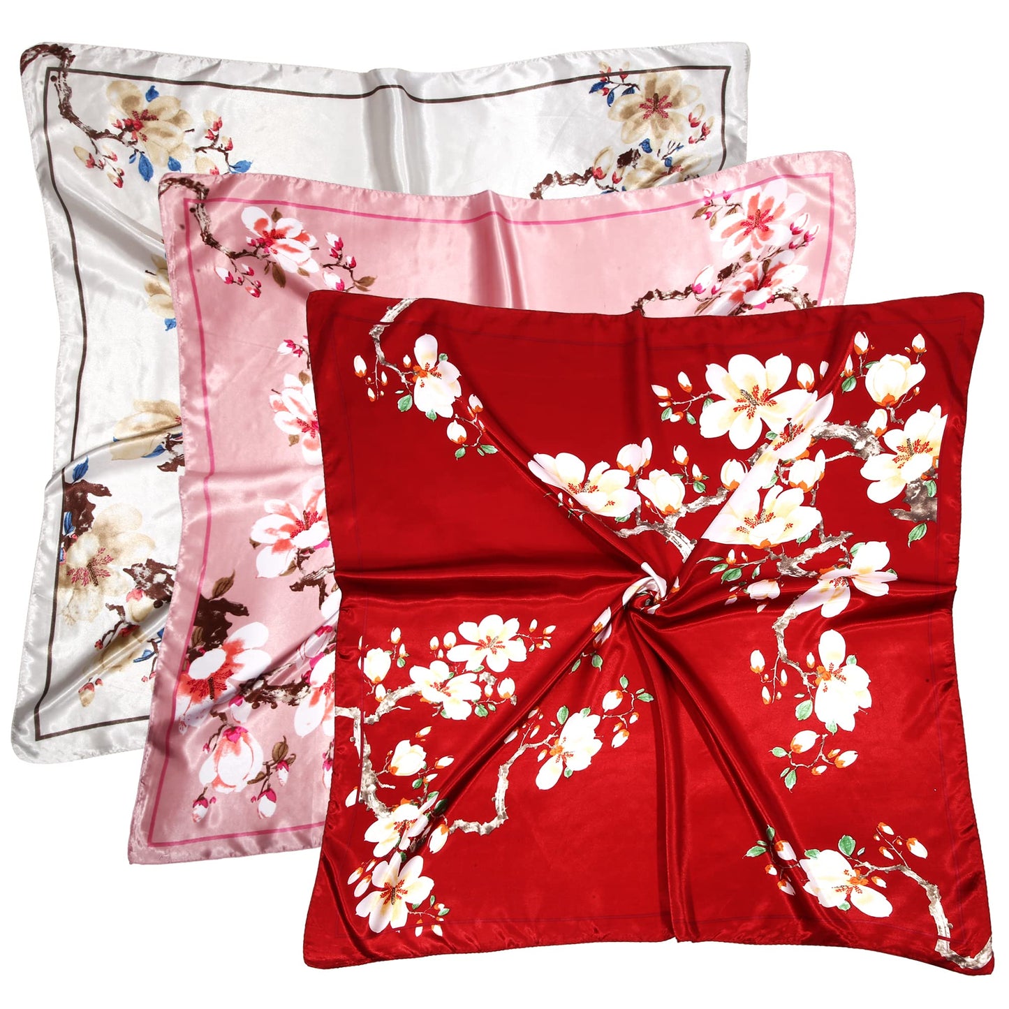 Satin Silk Scarf Set
