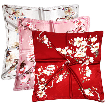 Satin Silk Scarf Set