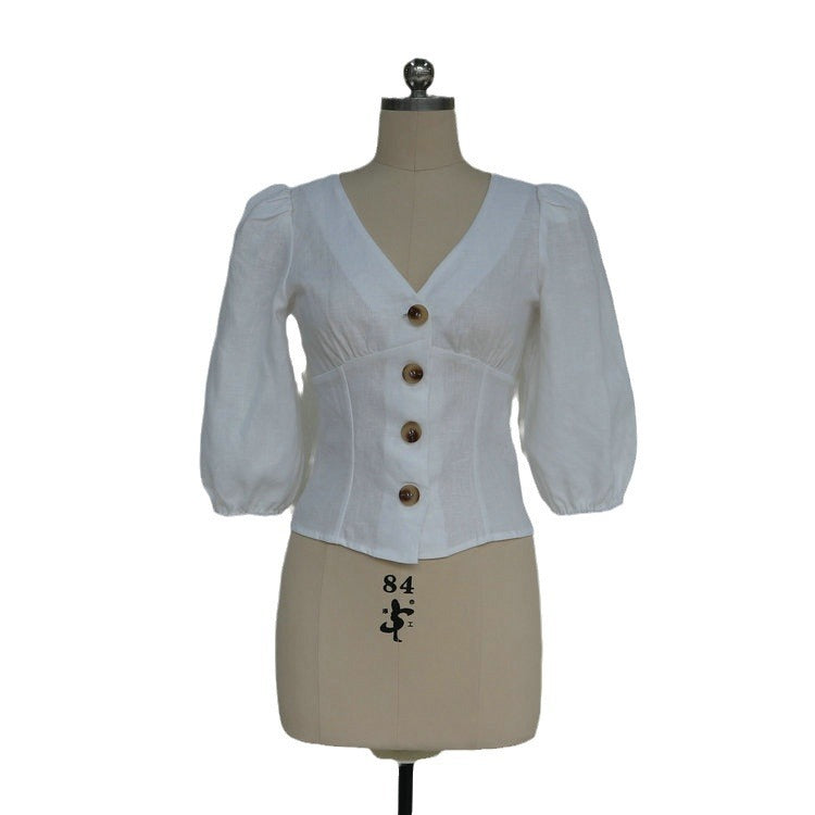 Bubble Sleeve Blouse