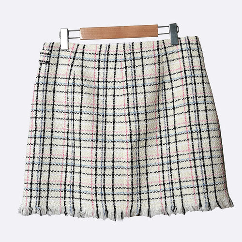 Plaid Stitched Skirt