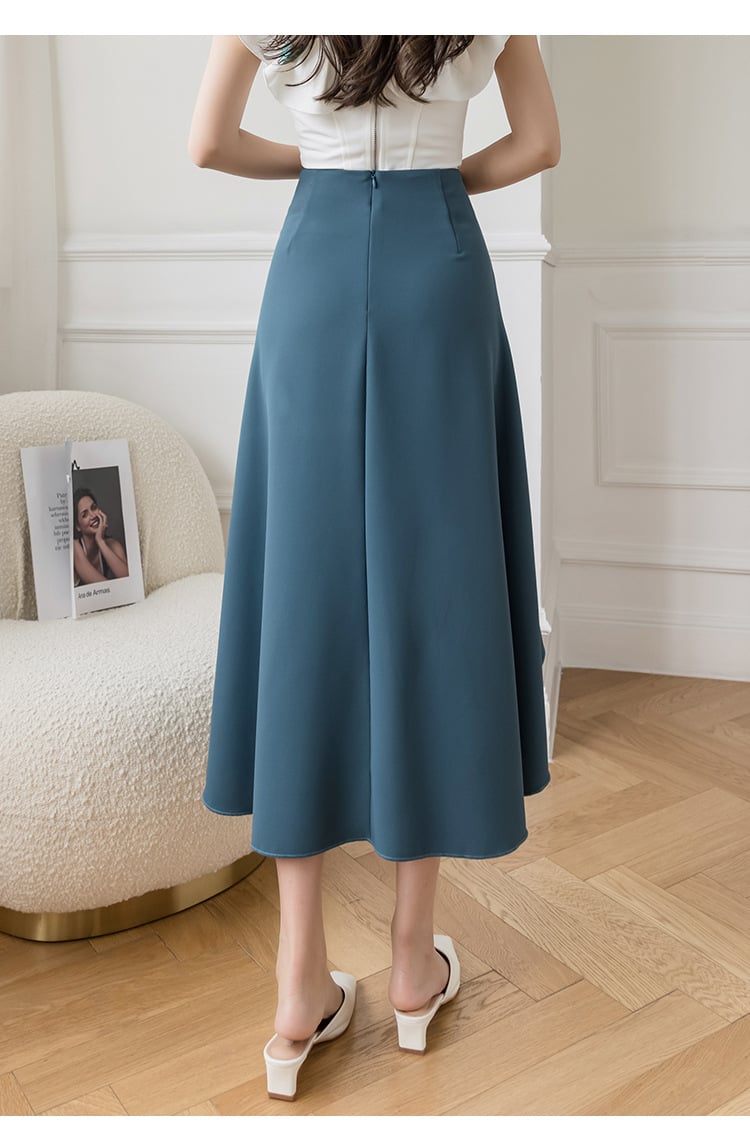 Lake Blue Slim Skirt