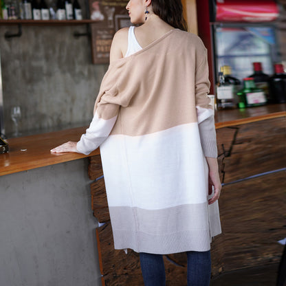 Long Striped Cardigan