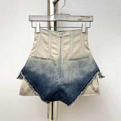 Zip-Up High-Waist Jeans