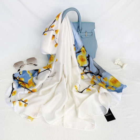 Silk-Blend Wrap Scarf