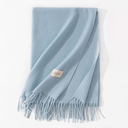 Cashmere-Feel Winter Shawl
