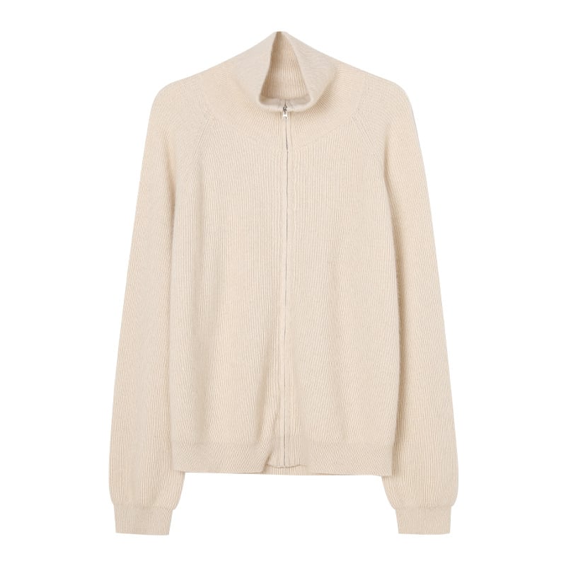 Zip Lapel Cardigan