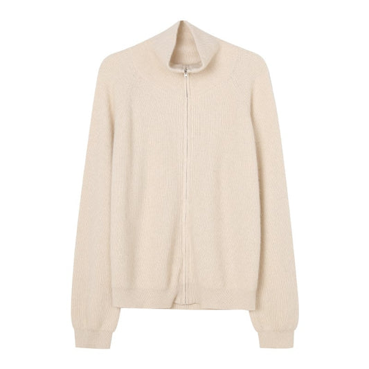 Zip Lapel Cardigan