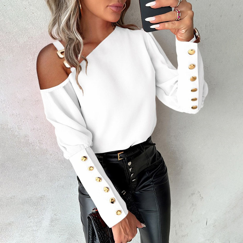 Cropped Puff-Sleeve Blouse