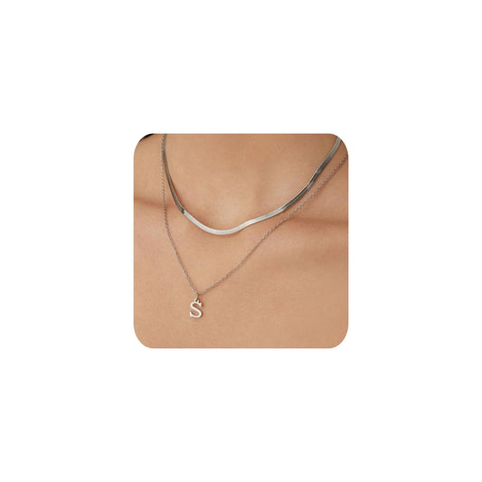 Silver Initial Necklace