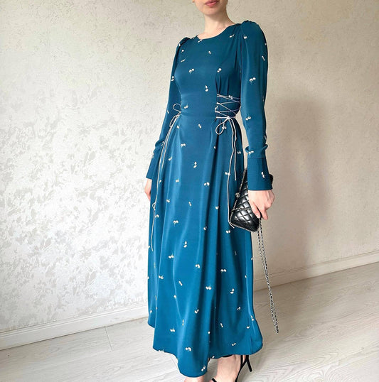 Sky Blue Waist Dress