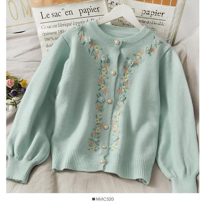 Floral Embroidered Cardigan