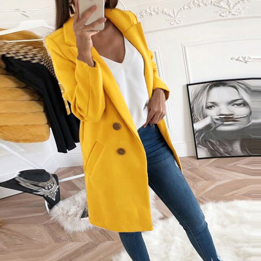 Buttoned Wool Coat