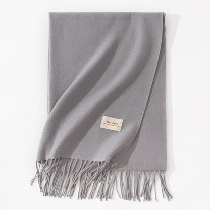 Cashmere-Feel Winter Shawl