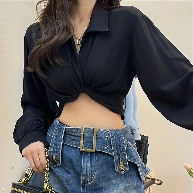 Off-Shoulder Red Blouse