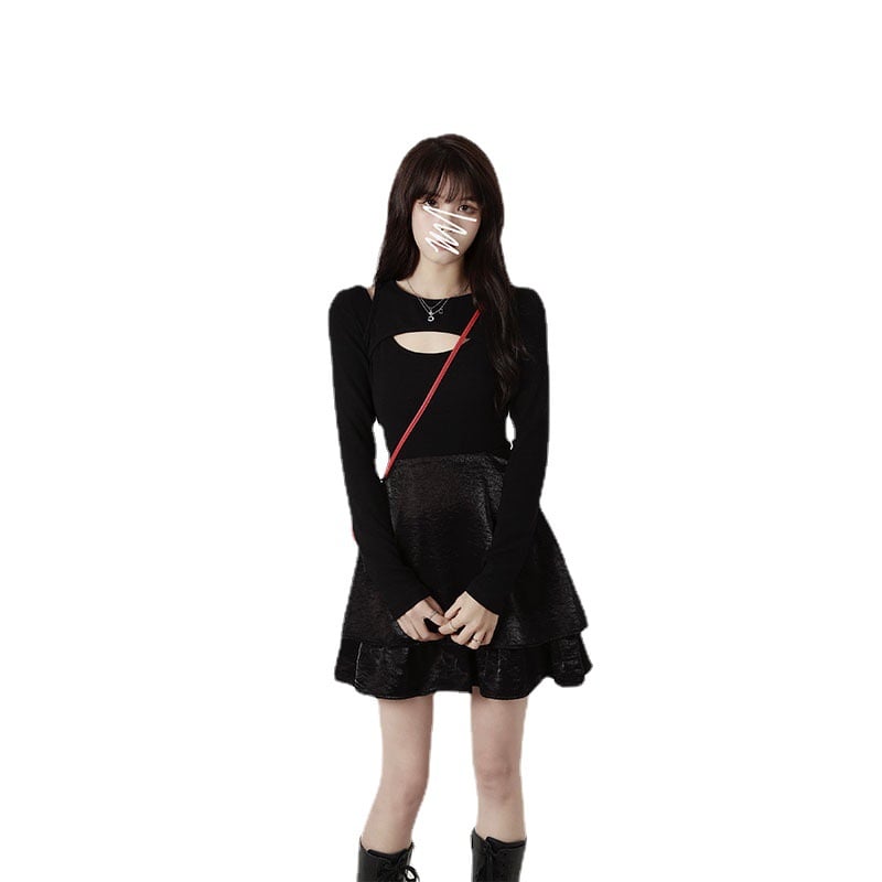 Asymmetric High-Waist Skirt