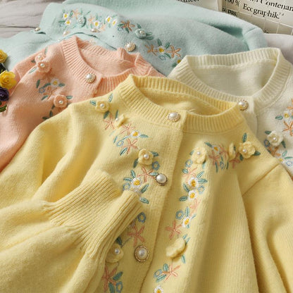 Floral Embroidered Cardigan