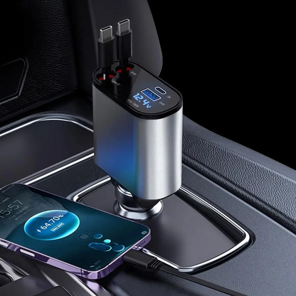 4-in-1 Retractable Fast Car Charger