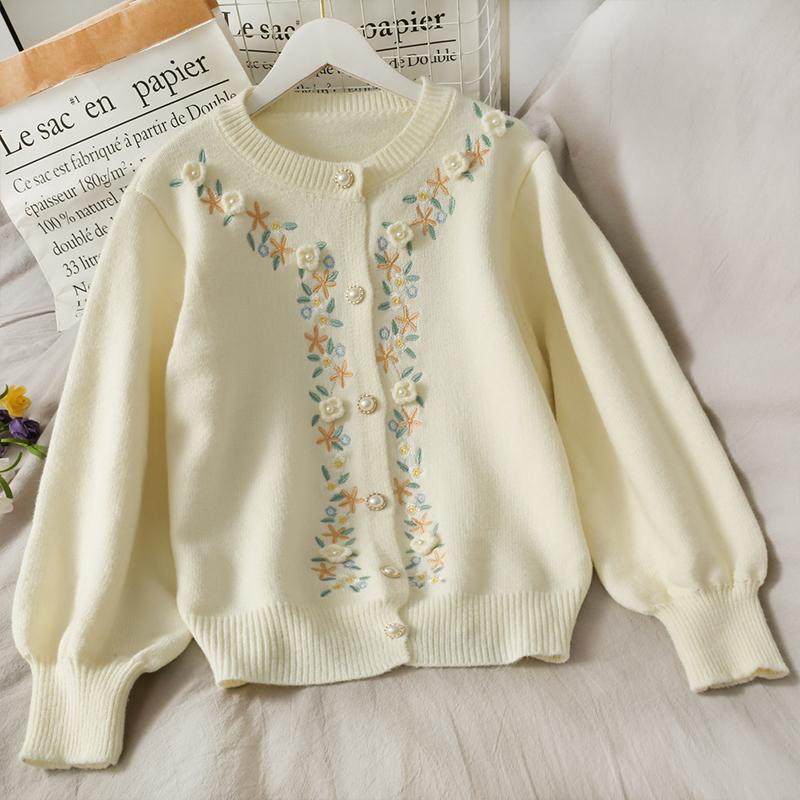 Floral Embroidered Cardigan