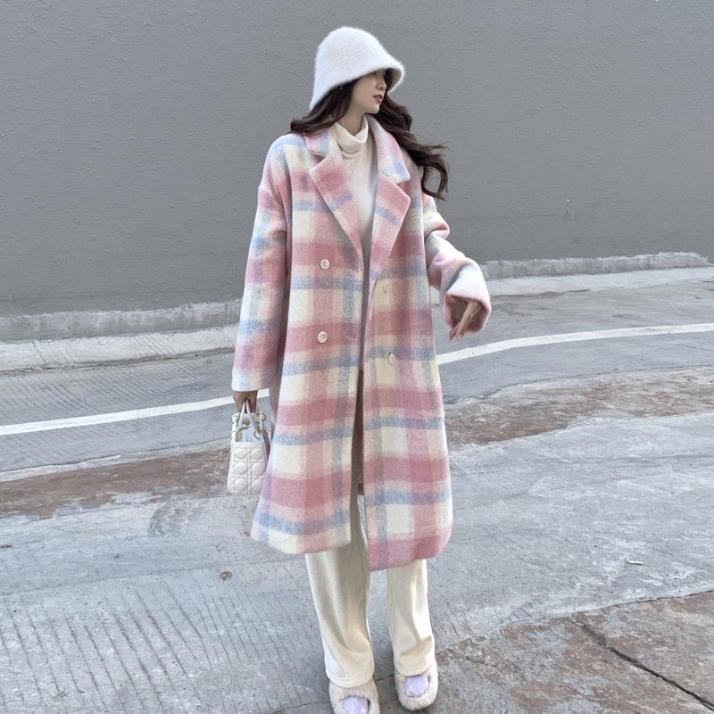 Plaid Wool Coat