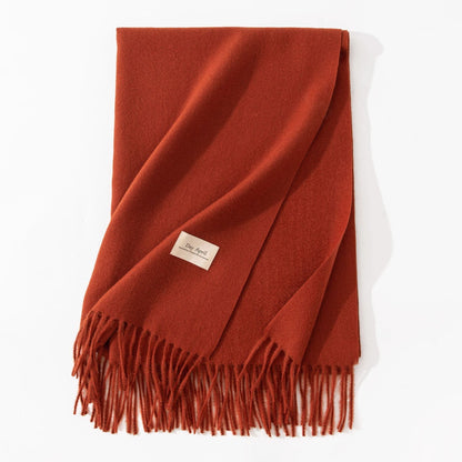 Cashmere-Feel Winter Shawl