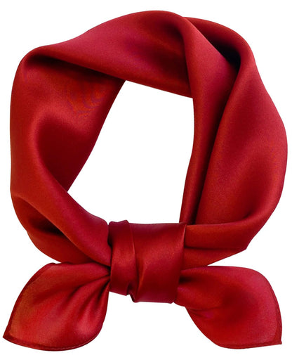 Wine Red Silk Scarf