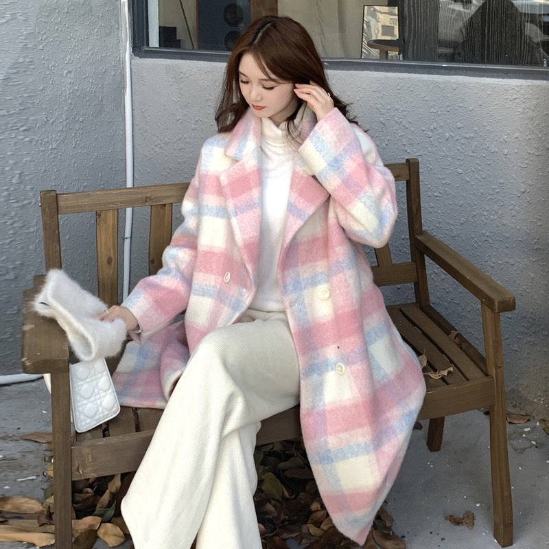 Plaid Wool Coat