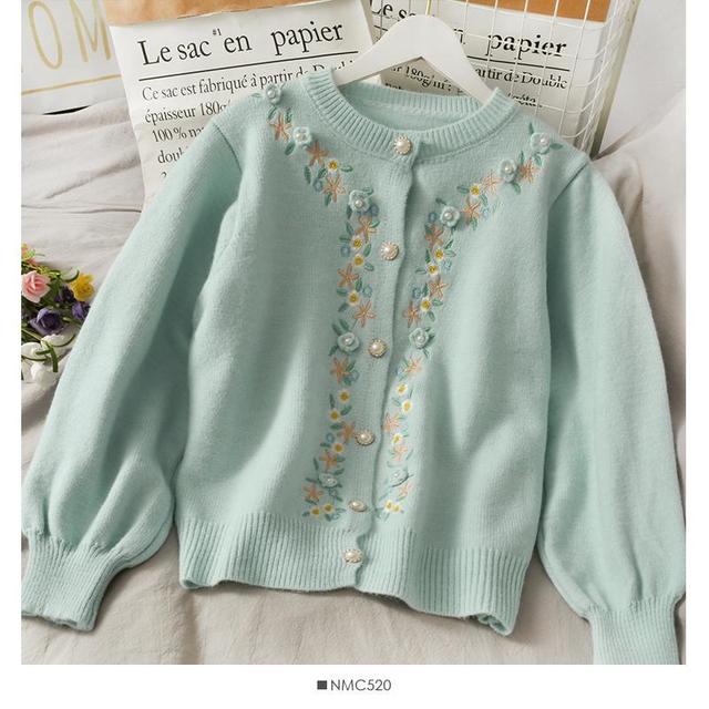 Floral Embroidered Cardigan