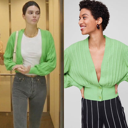 2019 Autumn Women's Cardigan Sweater with V-Neck
