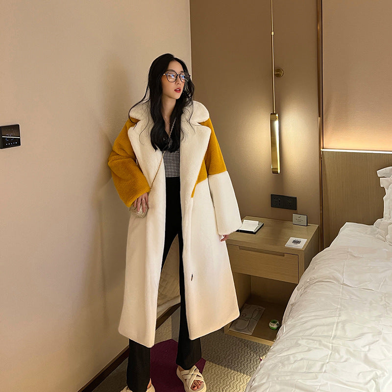 Faux Fur Collar Coat