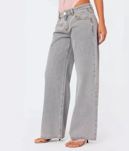 Retro Print Jeans