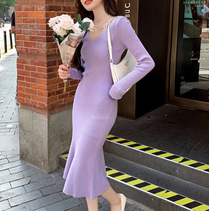 Purple Sheath Dress