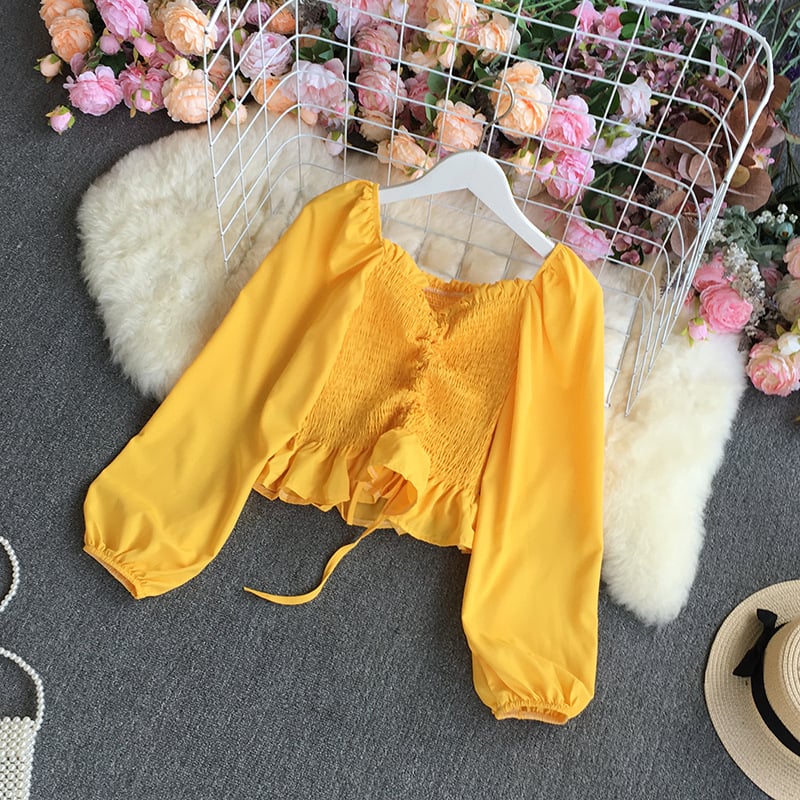Chiffon Bubble Blouse