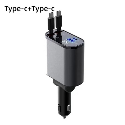 4-in-1 Retractable Fast Car Charger