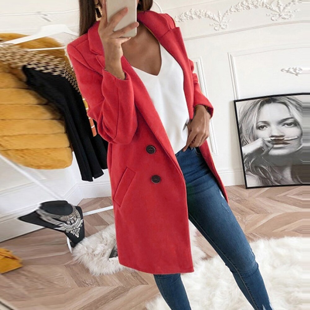 Buttoned Wool Coat