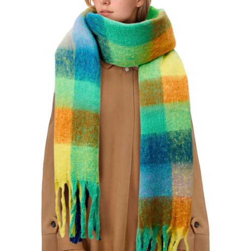 Oversized Plaid Scarf
