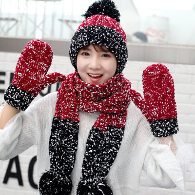 Hat, Scarf & Gloves Set