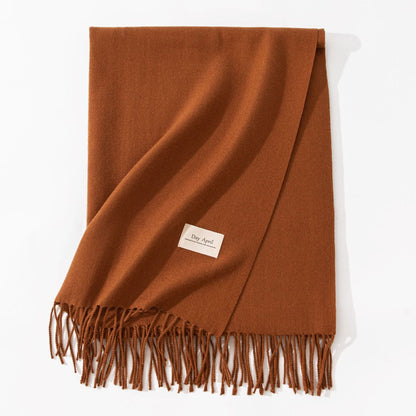 Cashmere-Feel Winter Shawl