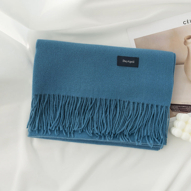Cashmere-Feel Winter Shawl