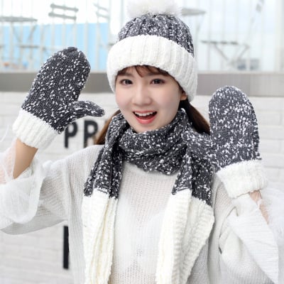 Hat, Scarf & Gloves Set