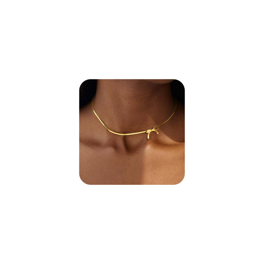 Gold Bow Necklace